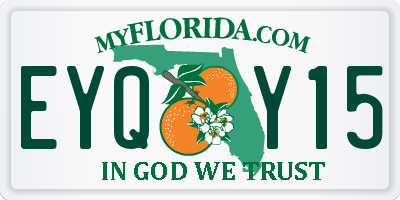 FL license plate EYQY15