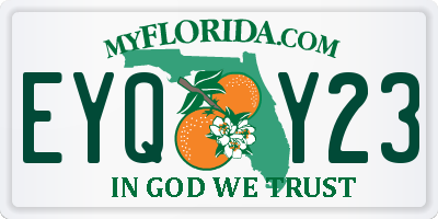 FL license plate EYQY23