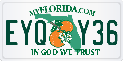 FL license plate EYQY36