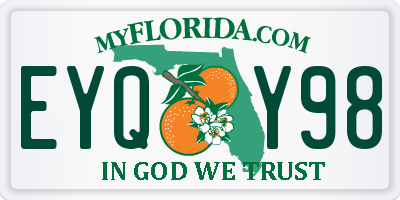 FL license plate EYQY98