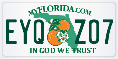 FL license plate EYQZ07