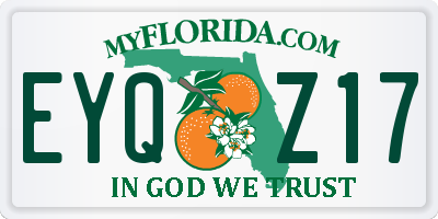 FL license plate EYQZ17