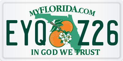 FL license plate EYQZ26