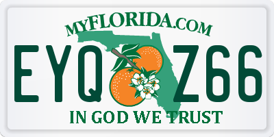 FL license plate EYQZ66