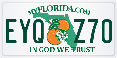 FL license plate EYQZ70