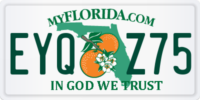 FL license plate EYQZ75