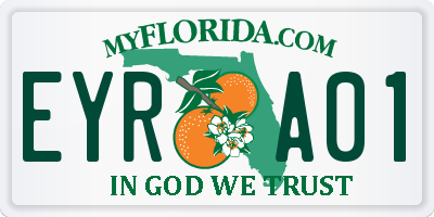 FL license plate EYRA01