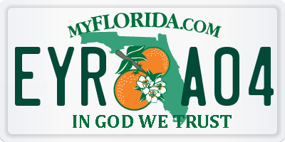 FL license plate EYRA04