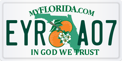 FL license plate EYRA07