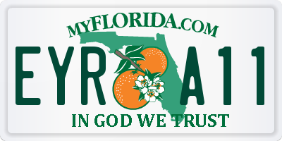 FL license plate EYRA11