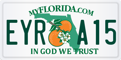 FL license plate EYRA15