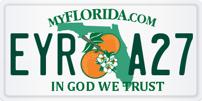 FL license plate EYRA27
