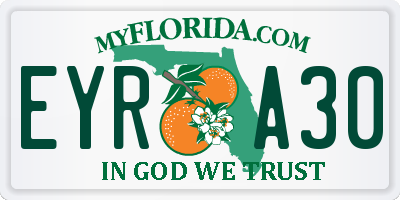 FL license plate EYRA30