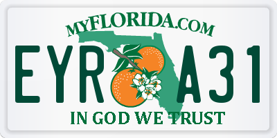 FL license plate EYRA31