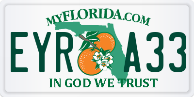 FL license plate EYRA33