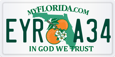 FL license plate EYRA34