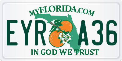 FL license plate EYRA36