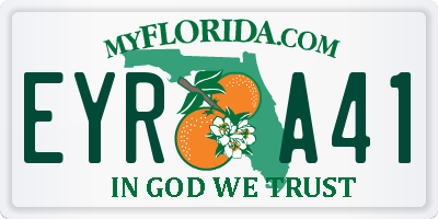 FL license plate EYRA41