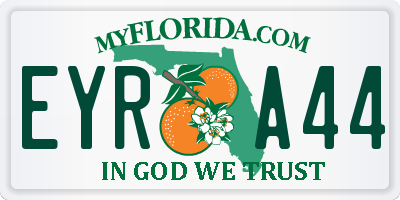 FL license plate EYRA44