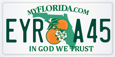 FL license plate EYRA45