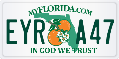 FL license plate EYRA47