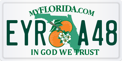 FL license plate EYRA48