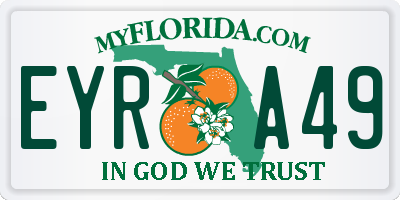 FL license plate EYRA49