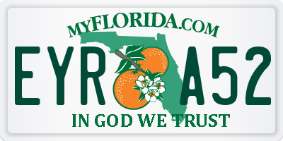 FL license plate EYRA52