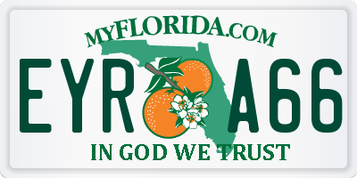 FL license plate EYRA66