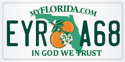 FL license plate EYRA68