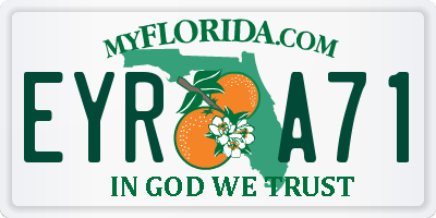 FL license plate EYRA71
