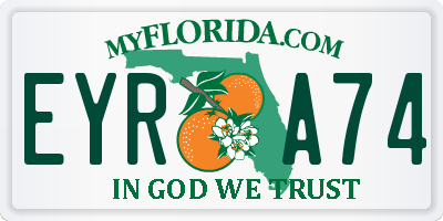 FL license plate EYRA74