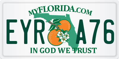 FL license plate EYRA76