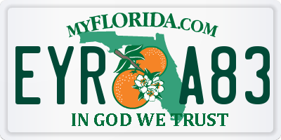 FL license plate EYRA83
