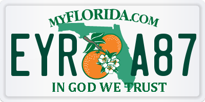 FL license plate EYRA87