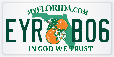 FL license plate EYRB06