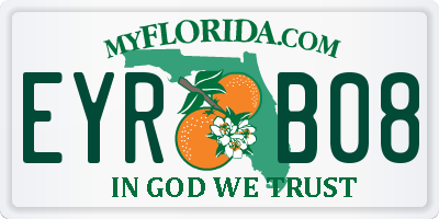 FL license plate EYRB08