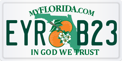 FL license plate EYRB23