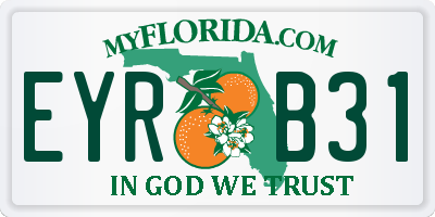 FL license plate EYRB31