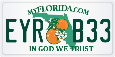 FL license plate EYRB33
