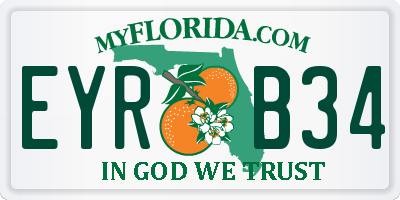 FL license plate EYRB34