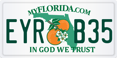 FL license plate EYRB35
