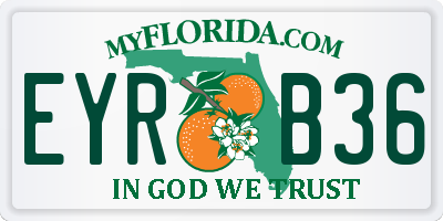 FL license plate EYRB36