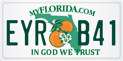 FL license plate EYRB41