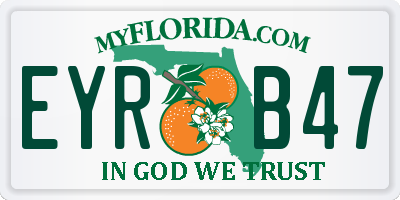 FL license plate EYRB47
