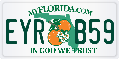 FL license plate EYRB59