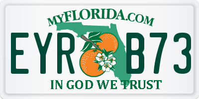 FL license plate EYRB73