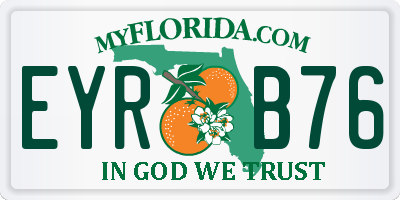 FL license plate EYRB76
