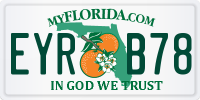 FL license plate EYRB78