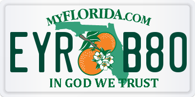 FL license plate EYRB80